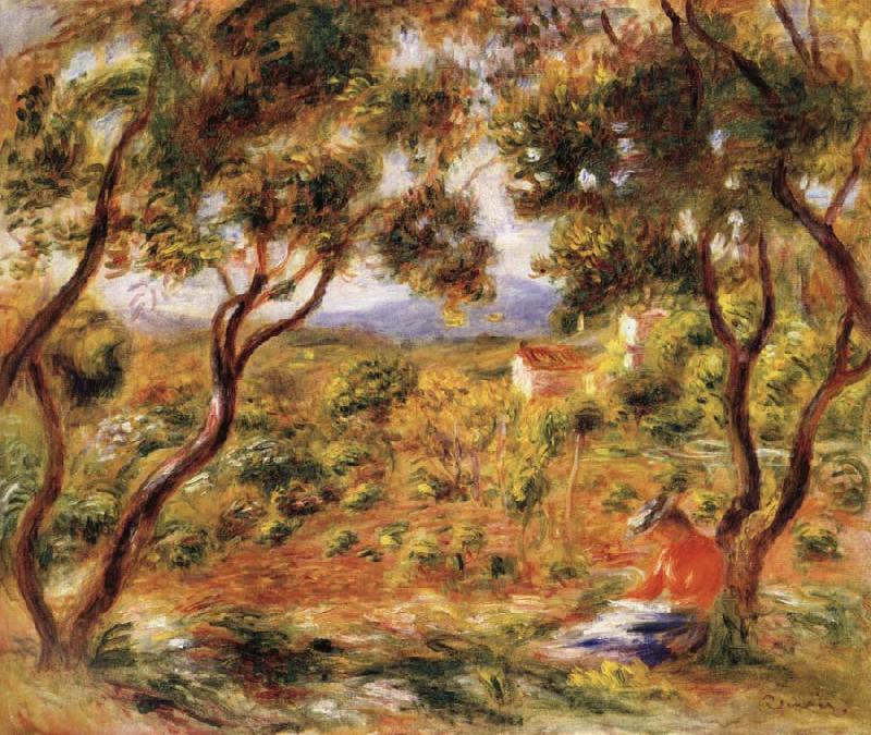 Pierre Renoir The Vines at Cagnes Norge oil painting art